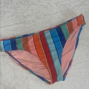 Gibson Latimer Swimsuit Bikini Bottom M Blue Lagoon Stripe